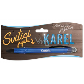 Nekupto Glühender Stift mit dem Namen Karel, Touch Tool Controller 15 cm