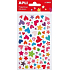 Apli Stickers Kunststoffaufkleber mit Herz- und Sternmotiv mit Druck 1 Blatt 13901
