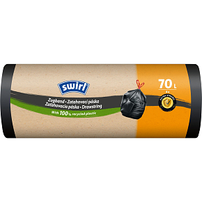 Swirl extra starke Zugbeutel für Abfall 70 l, 56 × 86 cm, 36 µ, 8 Stk