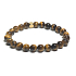 Tigerauge Armband elastisch Naturstein, 8 mm / 18 cm, Sonne und Erde Stein, bringt Glück und Reichtum