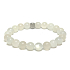 Mondstein grau Armband elastisch Naturstein, Perle 8 mm / 16-17 cm, Stein des Schicksals