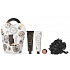 Grace Cole Rose & Geranium Körpercreme 100 ml + Duschgel 100 ml + Brausekugel 25 g + Badeschwamm, Kosmetikset für Frauen