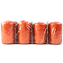 VeMDom Metallic orange Kerzenzylinder 40 x 60 mm 4 Stück