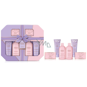 Baylis & Harding Jojoba und Vanille Duschgel 300 ml + Bademilch 300 ml + feste Seife 150 g + Duschcreme 130 ml + Körperlotion 130 ml + Badekristalle 100 g, Kosmetikset für Frauen
