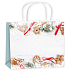Geschenkpapiertüte 23 x 18 x 10 cm Weihnachtslebkuchen und Tannennadeln