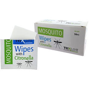 Trixline TR C 354 Moskito-Feuchttücher mit Citronella 50 Stück
