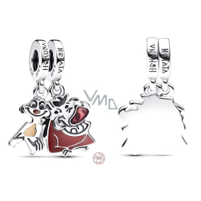 Charm Sterling Silber 925 Disney König der Löwen Timon und Pumba 2in1, film armband anhänger Charm Sterling Silber 925 Disney König der Löwen Timon und Pumba 2in1, film armband anhänger