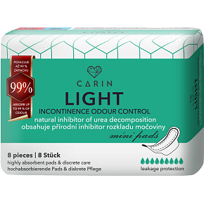 Carin Light Incontinence Odour Control 8ks