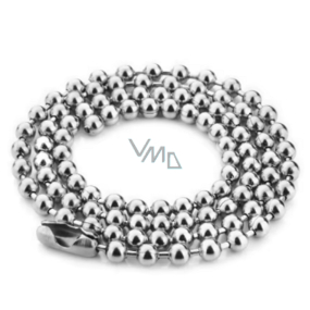 Řetízek z nerezové oceli kulička 2,4 mm / 80 cm Řetízek z nerezové oceli kulička 2,4 mm / 80 cm