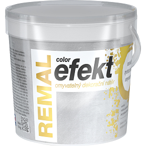REMAL Color Efekt waschbare dekorative Farbe, 0900 silber, 400 g