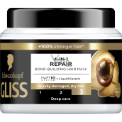 Schwarzkopf Gliss regenerierende Haarkur 4 in 1 für stark geschädigtes und trockenes Haar, 400 ml