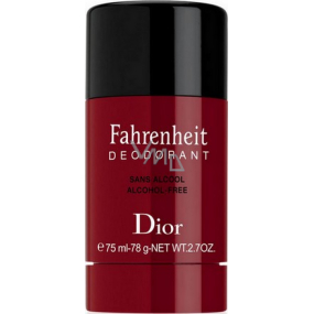 Christian Dior Fahrenheit Deodorant Stick ohne Alkohol für Männer 75 ml