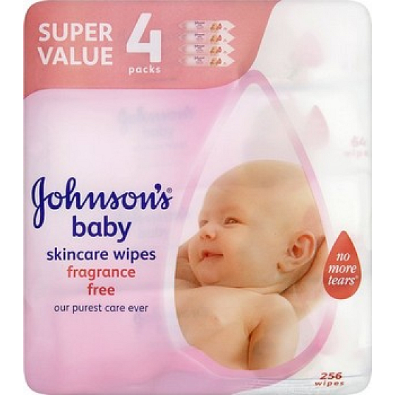 Johnsons Baby Wipes Protection Nicht parfümierte Feuchttücher 256 Stück