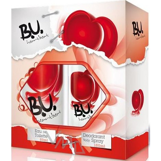 BU Heartbeat Eau de Toilette 50 ml + Deodorant Spray 150 ml, für Frauen Geschenkset