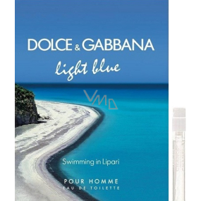 Dolce & Gabbana Hellblau Schwimmen in Lipari Eau de Toilette für Männer 2 ml mit Spray, Fläschchen