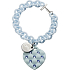 Hoppla! Objekte Matelassé Kristall Armband Armband OPSBR-234 hellblau