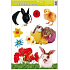 Fensterfolie ohne Kleber Ostern lebende Kaninchen und Huhn 42 x 30 cm