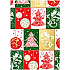 Ditipo Geschenkpapier 70 x 500 cm Weihnachtsbäume, Flaschen