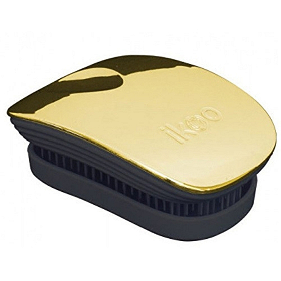 Ikoo Pocket Metallic Pocket Haarbürste nach chinesischer Medizin metallic goldschwarz