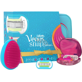Gillette Venus Embrace Rasierer + Ersatzkopf 1 Stück + Etui + Haarbürste + Tasche, Kosmetikset für Damen