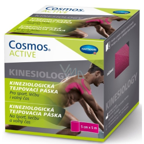 Cosmos Active Kinesiology Kinesiologisches Klebeband Pink 5 cm x 5 m