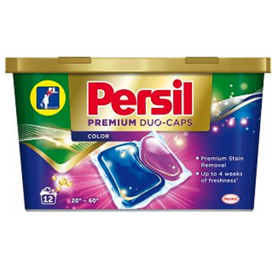 Persil Duo-Caps Color Premium Kapseln zum Waschen farbiger Wäsche 12 Dosen à 300 g