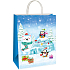 Ditipo Geschenk Papiertüte EKO 22 x 10 x 29 cm Bär, Pinguine, Iglu