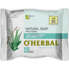 Über Herbal Natural Aloe Vera und grüne Ton natürliche Toilettenseife 100 g