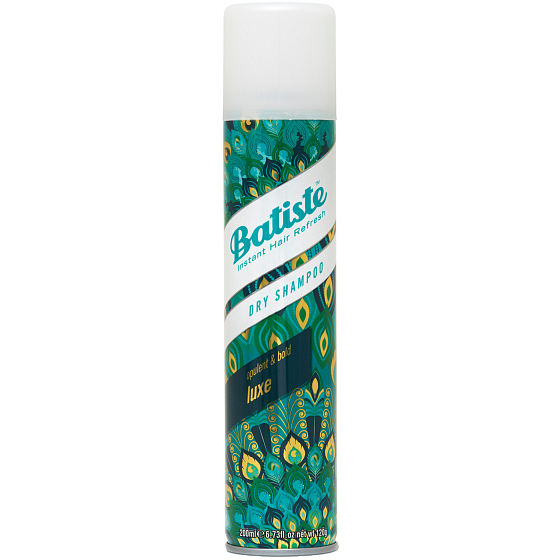 Batiste Luxe Trockenhaarshampoo mit auffälligem und kräftigem Duft, macht das Haar frisch und seidig glänzend 200 ml