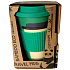 Gemütliche Zeit Bambus Eco Mug Shot Bambus ökologische Thermobecher + Silikondeckel dunkelgrün 450 ml
