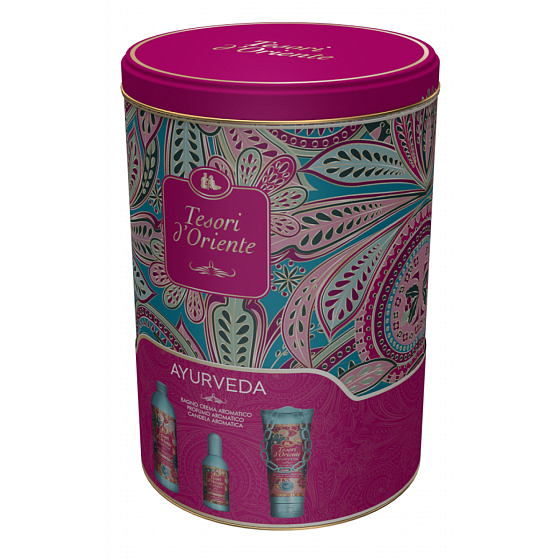 Tesori d Oriente Ayurveda Eau de Toilette 100 ml + Duschgel 250 ml + Badeschaum 500 ml, für Frauen Geschenkset