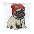 Albi Kissen mit Pailletten Mops 37 x 37 x 10 cm