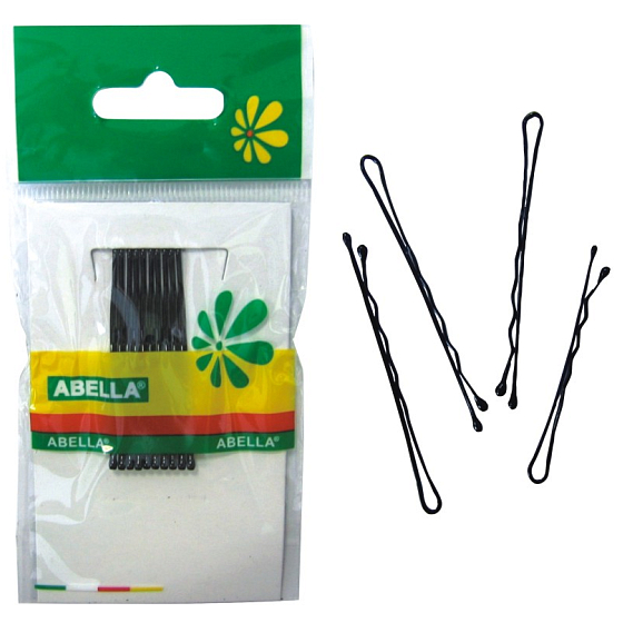 Abella Haarnadel schwarz klein 5 cm 10 Stück