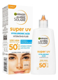 Garnier Ambre Solaire Sensitive Advanced Gesichts-UV-Gesichtsflüssigkeit SPF50 + Sonnenschutz für Gesicht und empfindliche Haut 40 ml