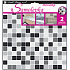 Wandaufkleber Plastikmosaik, Fliesenimitationen, grau-schwarz 2 Blatt 25,5 x 25,5 cm