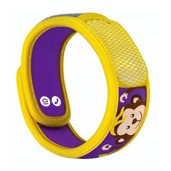 Parakito Repellent Mückenarmband für Kinder Natürlicher Affe, nachfüllbar, wasserdicht, Schutz 24h / Tag - 15 Tage zum Nachfüllen + zwei Nachfüllungen