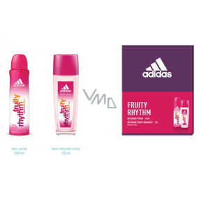 Adidas Fruity Rhythm parfümiertes Deodorantglas für Frauen 75 ml + Deodorantspray 150 ml, Kosmetikset