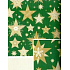 Nekupto Geschenkpapier 70 x 500 cm Weihnachtsgrüngold Sterne