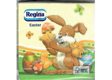 Regina Papierservietten 1 Lage 33 x 33 cm 20 Stück Osterhase mit Hühnern