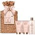 Grace Cole Sweet Vanilla & Almond Glaze Reinigungsgel 150 ml + Körpercreme 150 ml + Badeschaum 250 ml + Waschschwamm, Kosmetikset für Damen