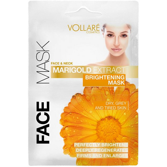 Vollaré Cosmetics Maske mit Ringelblumenextrakt für Gesicht und Hals 2 x 5 ml