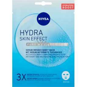 Nivea Hydra Skin Effect feuchtigkeitsspendende Textil-Gesichtsmaske mit Hyaluronsäure für jeden Hauttyp 1 Stück