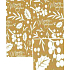 Nekupto Weihnachtsgeschenkpapier 70 x 500 cm Goldener Mistelzweig, Aufschrift