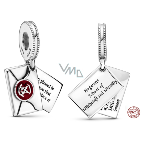 Sterling Silber 925 Harry Potter - Hogwarts Acceptance Letter, 2in1 Anhänger Armband