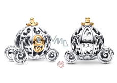 Charme Sterling Silber 925 Disney 100. jahrestag Cinderella - Zauberkutsche, Perle für Armband