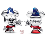 Charm Sterling Silber 925 Disney Mickey der Zauberlehrling, Perle für Weihnachtsarmband
