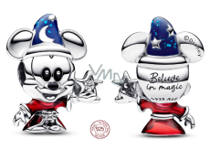 Charm Sterling Silber 925 Disney Mickey der Zauberlehrling, Perle für Weihnachtsarmband