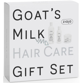 Ziaja Goat's Milk Hair Care Shampoo 400 ml + Haarspülung 200 ml + Haarmaske 200 ml, Kosmetikset für Frauen