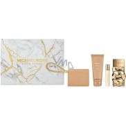 Michael Kors Pour Femme parfémovaná voda 100 ml + tělové mléko 100 ml + cestovní sprej 10 ml + pouzdro na kreditní karty, dárková sada pro ženy