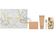 Michael Kors Pour Femme parfémovaná voda 100 ml + tělové mléko 100 ml + cestovní sprej 10 ml + pouzdro na kreditní karty, dárková sada pro ženy